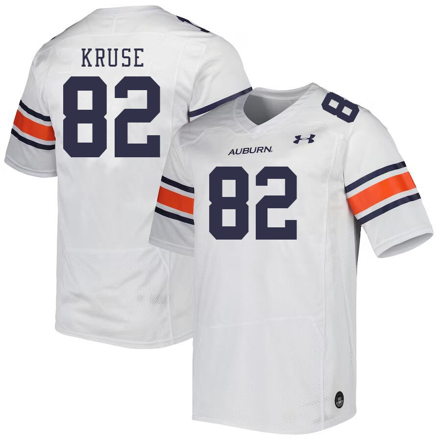 Men's Auburn Tigers #82 Jake Kruse White 2023 College Stitched Football Jersey